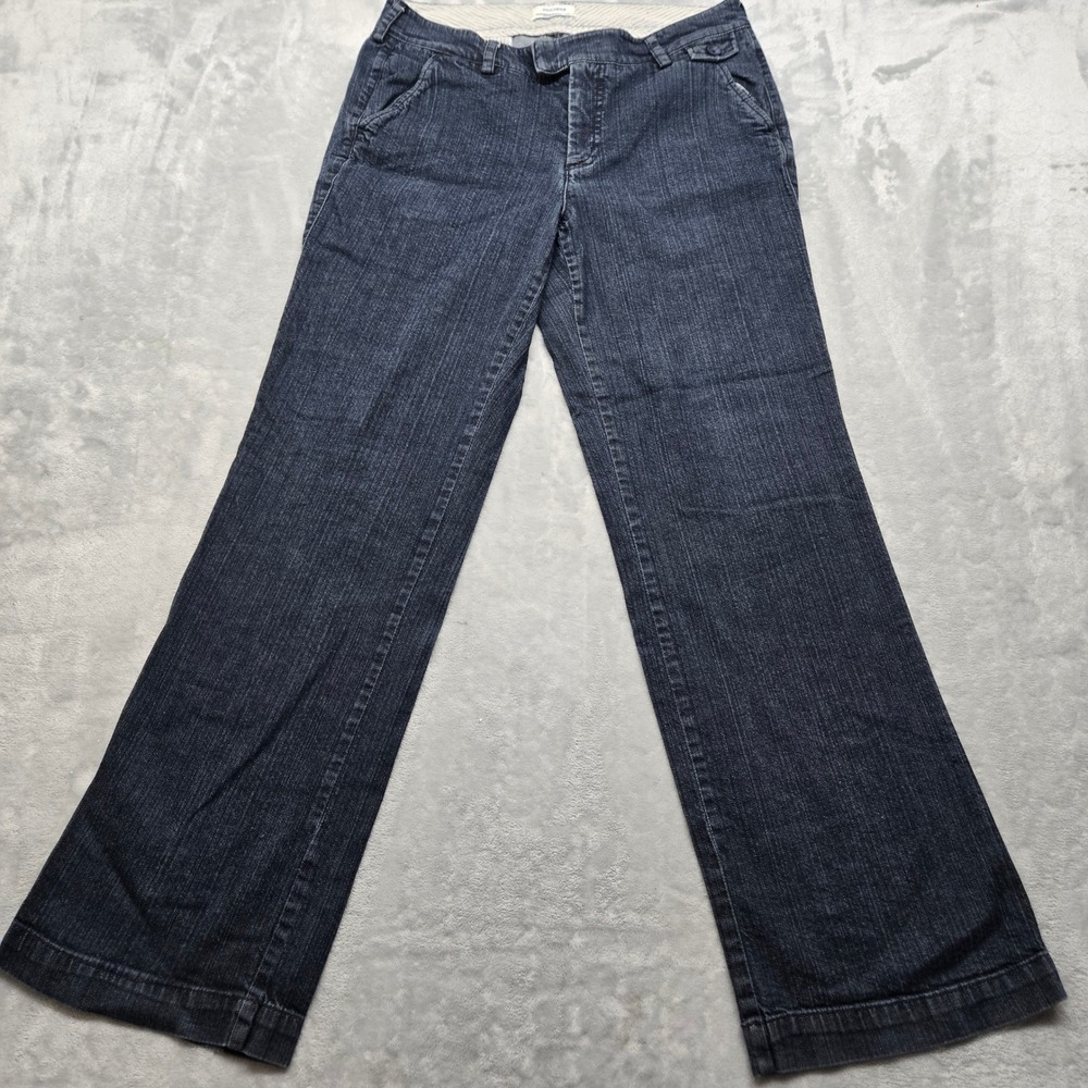 Dockers Jaelynn Pant Womens 10 Med Dark Wash Denim Mid Rise Curvy Wide Leg Jeans